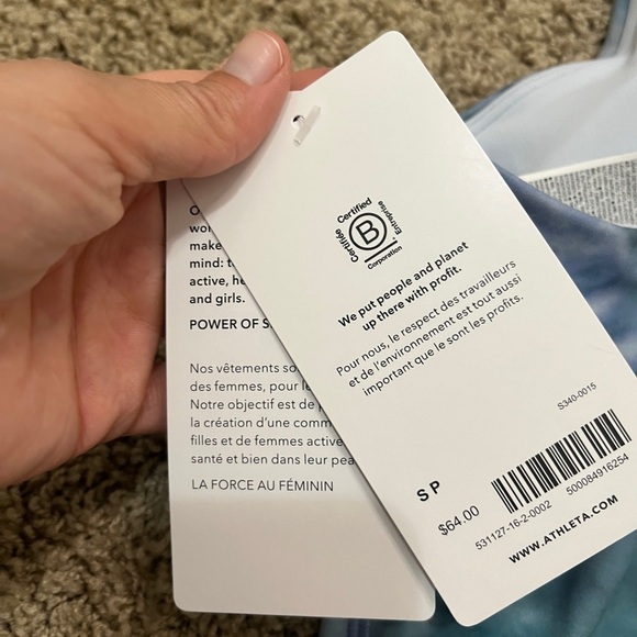 Athleta NWT Conscious Crop Printed A-C, Sz S - Picture 7 of 11